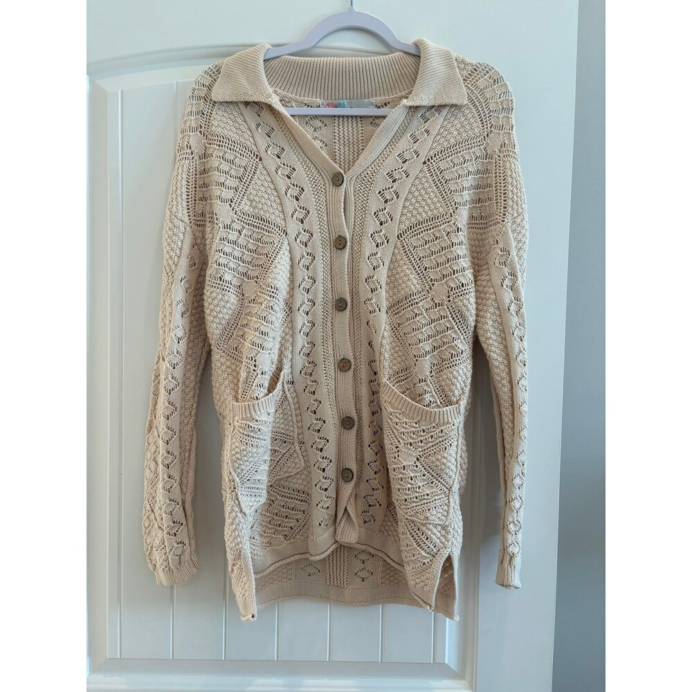 Free People Beach Cardigan Sweater XS Oversized